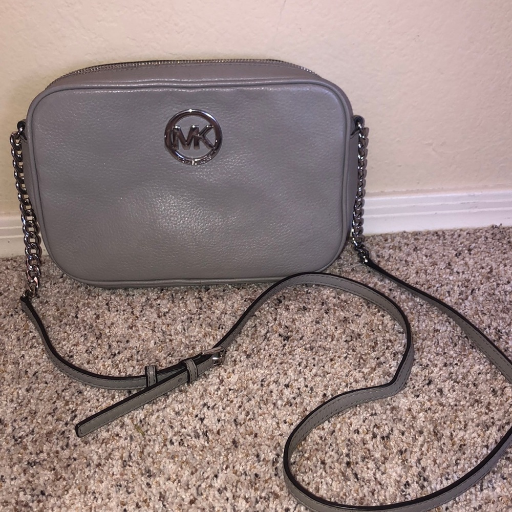 Gray crossbody Micheal Kors purse